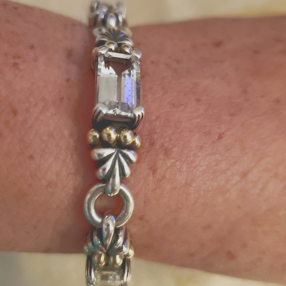 Vintage LAGOS Sterling Silver and 18K Bracelet